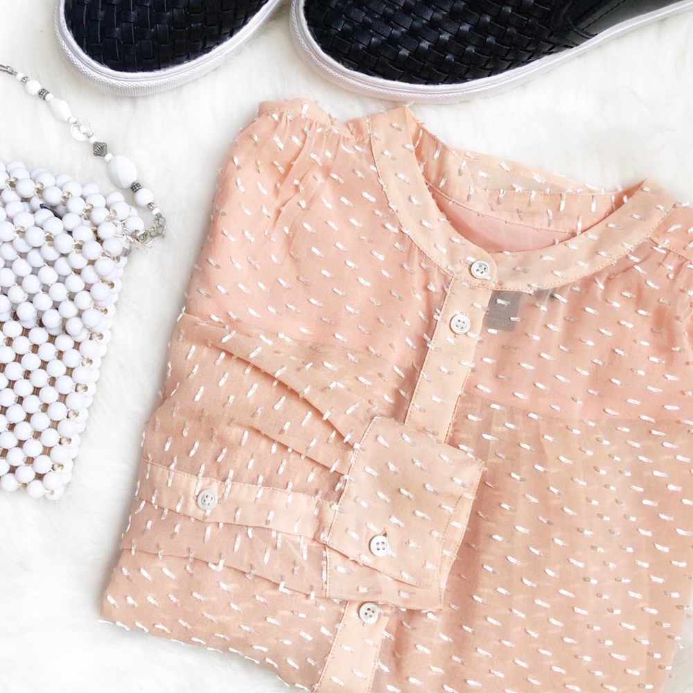 J Crew • Silk Dash Top Peach - Picture 1 of 6